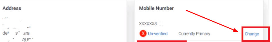 change register mobile number in indane gas