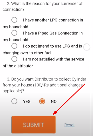 close hp gas connection