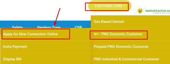 इंदरप्रस्थ गैस लिमिटेड नई गैस कनेक्शन के लिए ऑनलाइन आवेदन कैसे करें। 