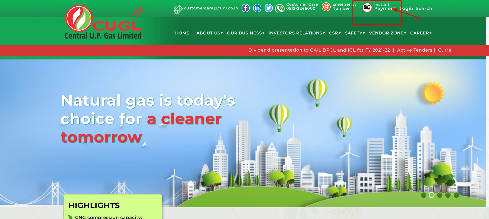 Central UP Gas Limited में बिल भुगतान कैसे करें ?