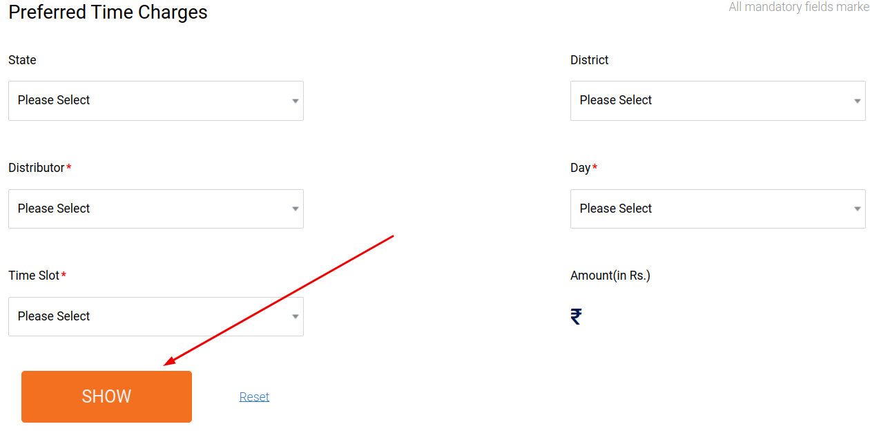 indane gas preferred time charges