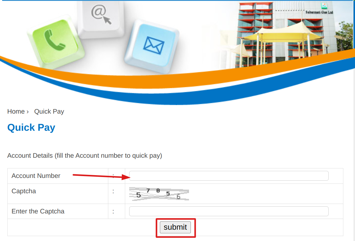 साबरमती गैस के बिल का भुगतान कैसे करें ?