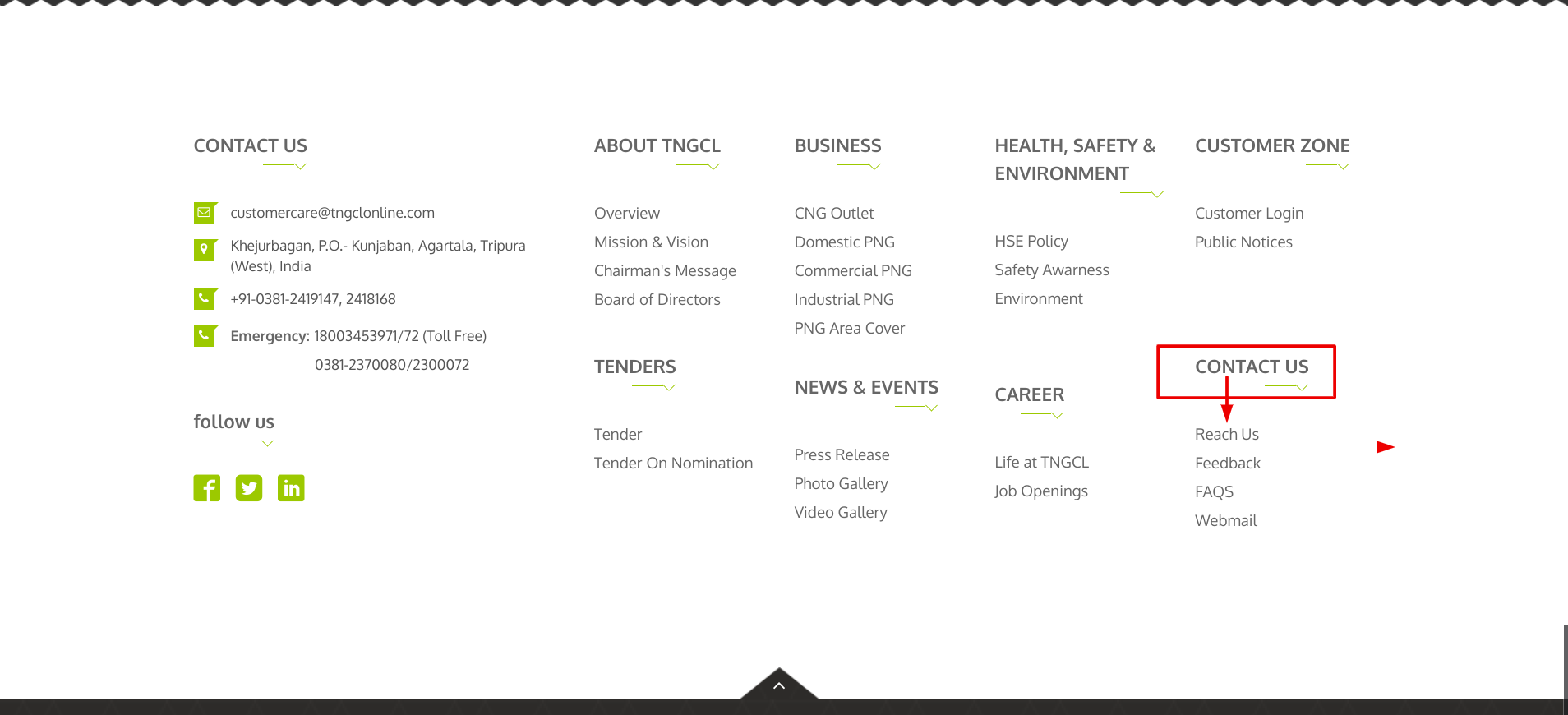 त्रिपुरा नेचुरल गैस का कस्टमर केयर नंबर क्या है ?
