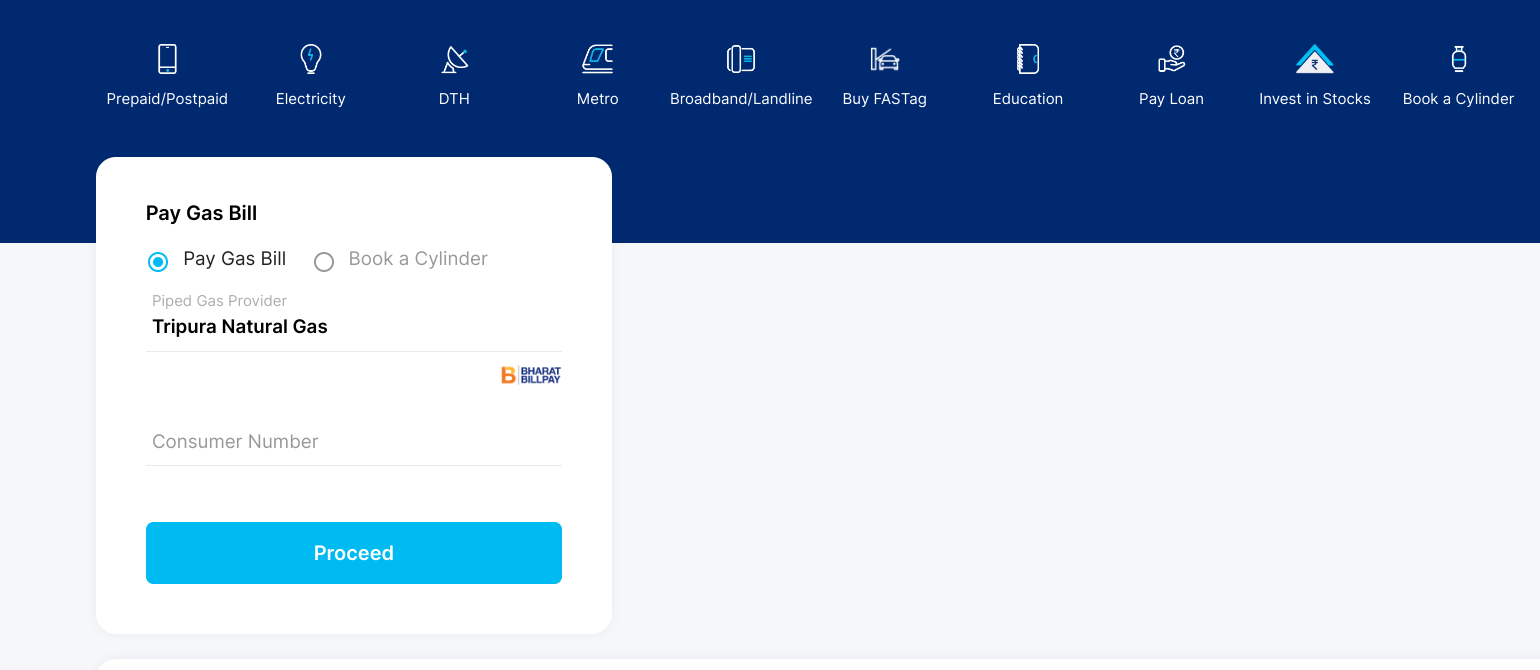 त्रिपुरा नेचुरल गैस बिल का भुगतान कैसे करें ?